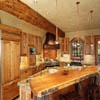 log home kitchen